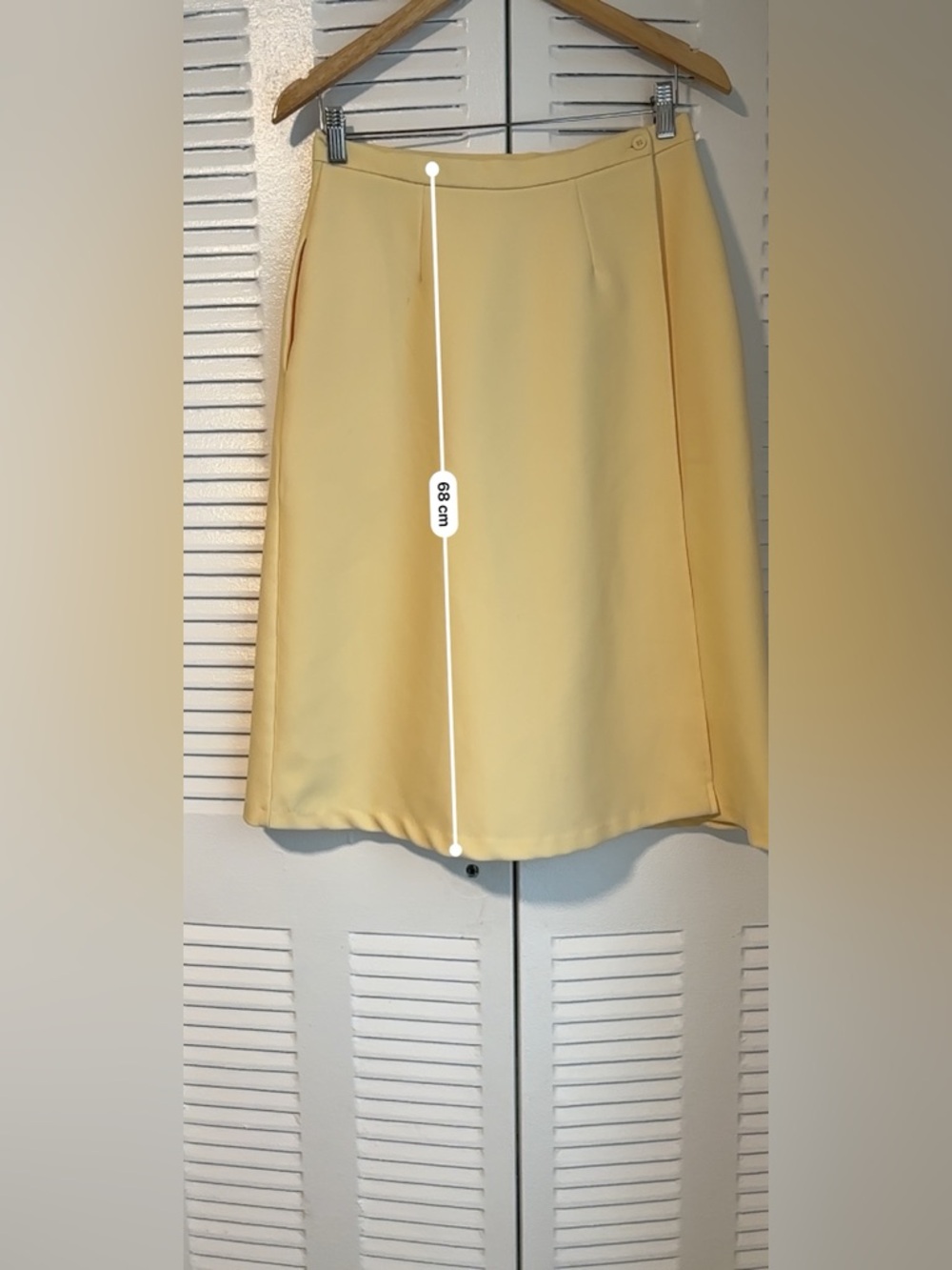 Vintage Jennifer K Yellow A-Line Skirt Made in Canada Size 14 Elegant - Picture 12 of 13